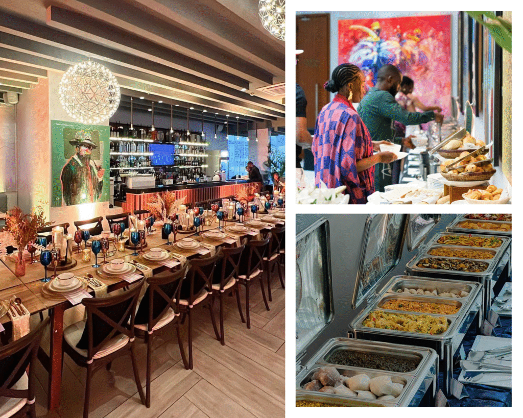 Art hotel buffet service